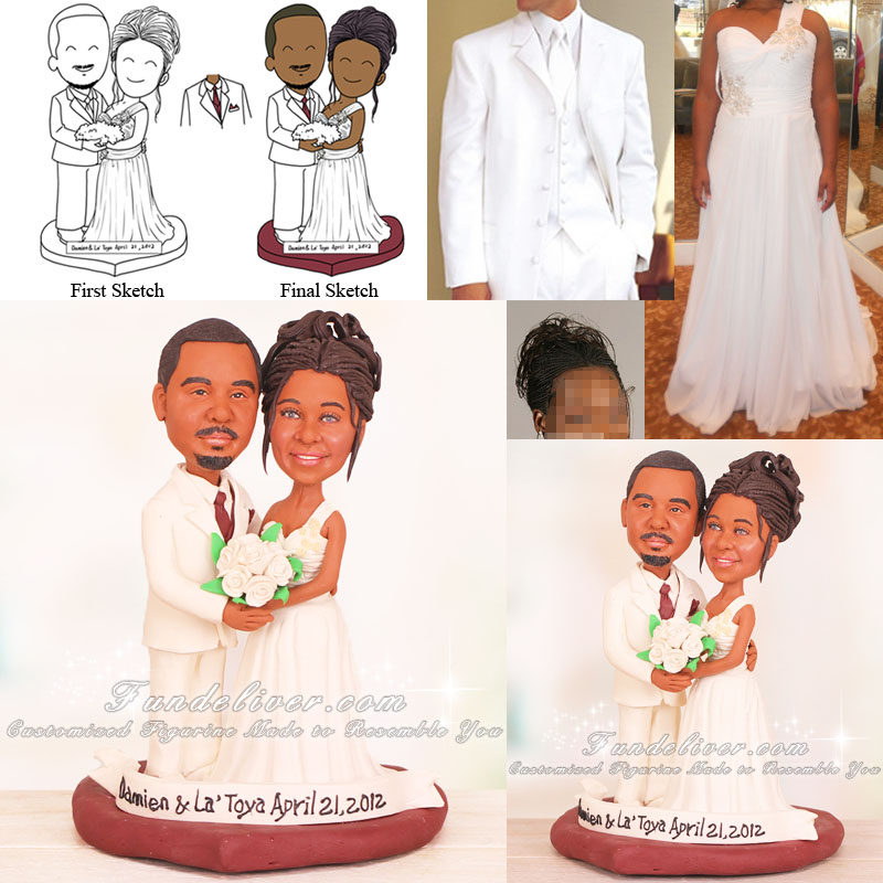 Embrace Bride and Groom Cake Topper